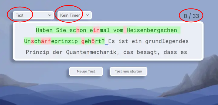 Paragraph für einen Tipp-Test