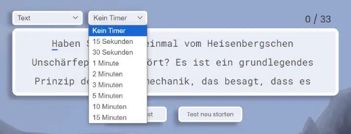 Tipp-Test ohne Timer